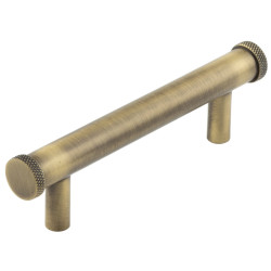 Hoxton by Frelan Wenlock 15mm Knurled T-Bar Cabinet Pull Handle - 96mm Centres - Antique Brass