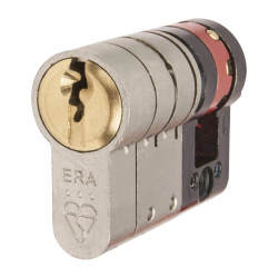 ERA 3 Star Sold Secure 6 Pin Fortress 45mm Euro Single Cylinder - 35 + 10mm - Sat Nickel/Pol Brass