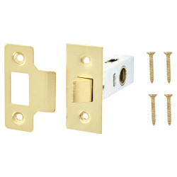 Touchpoint Budget Tubular Latch - 65mm Case - 44mm Backset - Square - Brass Plated