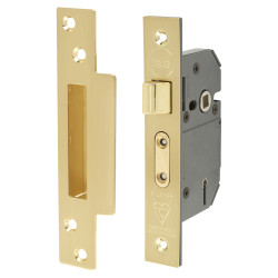 Yale M560 BS3621:2007 5 Lever Sashlock - 64mm Case - 44mm Backset - Polished Brass