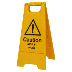 Altro Caution Men at Work Sign - 300 x 630mm - Rigid Plastic