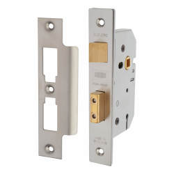 UNION 2277 3 Lever Sashlock - Keyed Alike Number M136MM - 77mm Case - 57mm Backset - Satin Chrome