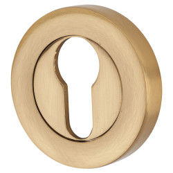 Hampstead Escutcheon - 55mm Diameter - Euro - Satin Brass