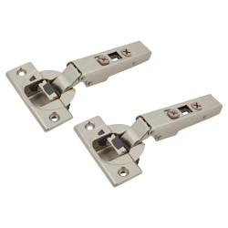 Blum CLIP Top Soft Close Cabinet Hinge - 110° - Overlay - Zinc Plated - Pair