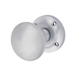 Altro Satin Chrome Victorian Mortice Door Knob - 57mm Rose Diameter