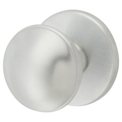 Altro Round Centre Door Knob - 80mm Rose Diameter - Satin Chrome