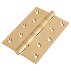 Performance Ball Bearing Butt Door Hinge - 127 x 89 x 4mm - Polished Brass - Pair