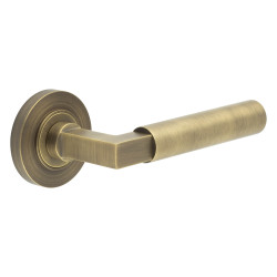 Burlington by Frelan Fire Rated Door Handles on Round Rose - Westminster Range