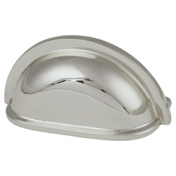 Touchpoint Cabinet Cup Handle - 76mm Centres - Polished Chrome