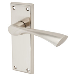 Serozzetta by Carlisle Brass Satin Nickel Latch Door Handles - Venti Range - 150 x 50mm
