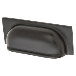 Alexander & Wilks Quantock Cabinet Cup Handle - 96mm Centres - Matt Black