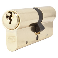 Touchpoint 5 Pin 80mm Euro Double Cylinder - 40 + 40mm - Polished Brass - Keyed to Differ