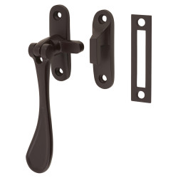 Carlisle Brass Victorian Mortice & Hook Plate Casement Window Fastener - Reversible - Matt Bronze