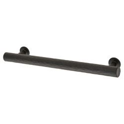 Alexander & Wilks Leila 15mm Hammered T-Bar Cabinet Pull Handle - 160mm Centres - Matt Black