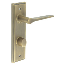 Burlington by Frelan Antique Brass Fire Rated DIN Bathroom Door Handles - Knightsbridge - Inner 2 - 200 x 55mm