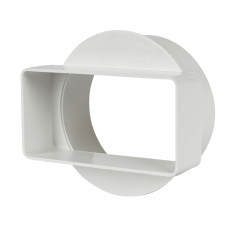 Manrose Round to Rectangle Adaptor - 4"/100mm / 110 x 54mm - White