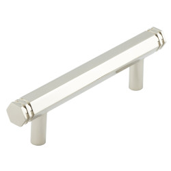 Hoxton by Frelan Nile 15mm Hex T-Bar Cabinet Pull Handle - 96mm c/c - Polished Nickel