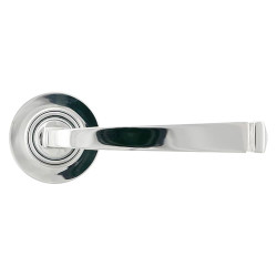 From The Anvil Polished Chrome Door Handles on Round Rose - Avon Range