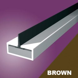 Pyroplex Single Centre Flipper Intumescent Strip - FD30 - 15 x 4 x 2100mm - Brown - Pack of 10