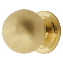 Touchpoint Ball Cabinet Knob - 30mm Diameter - Satin Brass