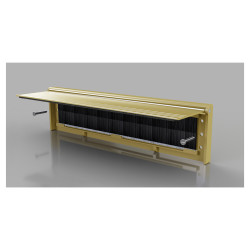 Stormguard Internal Letter Box Draught Seal with Flap - 292 x 75mm - Gold