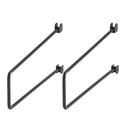 elfa Twin Slot Shelving System - Wall Upright Shelf Book End - 250mm Length - Graphite - Pack of 2