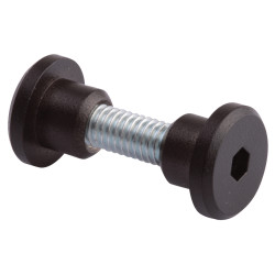 Hex Headed Bolt Through Fixing - 17-19mm Panels - Black Textured - Pack of 10