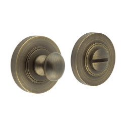 Burlington by Frelan Inner 1 Turn & Release with Plain Rose - 47mm Diameter - Antique Brass