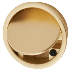 Altro Jarrow Circular Flush Cabinet Pull Handle - 51mm Diameter - Satin Brass