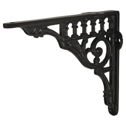 Olde Forge Railway Shelf Bracket - 125 x 145mm - Black