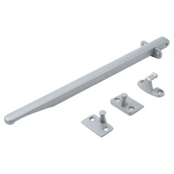 Fab & Fix Craftsman Non Locking Bar Casement Window Stay - 11"/280mm Length - Premium Satin Silver