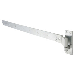 Heavy Duty Cranked Hook & Band Gate Hinge - 500 x 50mm - Galvanised - Pair