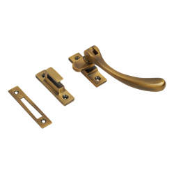 Heritage Brass by M Marcus Bulb Mortice & Hook Plate Window Fastener - Reversible - Antique Brass