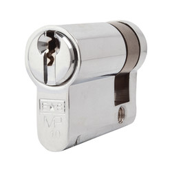 Eurospec 10 Pin 42mm Euro Single Cylinder - 32 + 10mm - Polished Chrome - Keyed Alike