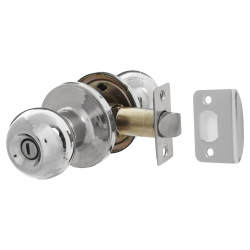 Touchpoint Polished Chrome Bala Hotel Bathroom Mortice Door Knobset - 65mm Rose Diameter