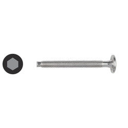 M6 Joint Connector Bolt - M6 x 60mm - Bright Zinc - Pack of 50
