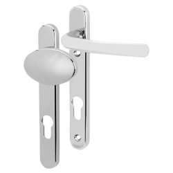 Fab & Fix Windsor uPVC Multipoint Lever/Pad Door Handle - 92mm c/c - Bright Chrome
