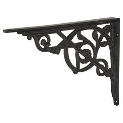 Olde Forge Vine Shelf Bracket - 245 x 195mm - Black