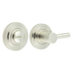 Burlington by Frelan Easy Turn & Release with Stepped Rose - 50mm Diameter - Satin Nickel