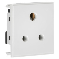 Knightsbridge 5A 1 Gang Unswitched Round Pin Socket - White