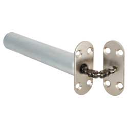 Concealed Chain Door Closer - Radius Plate - Polished Chrome