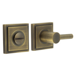 Burlington by Frelan Easy Turn & Release with Square Stepped Rose - 50 x 50mm - Antique Brass
