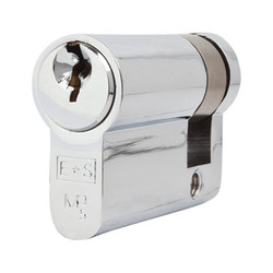 Eurospec 5 Pin 45mm Euro Single Cylinder - 35 + 10mm - Polished Chrome - Keyed to Differ