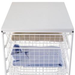 elfa Drawer Basket Tower - Melamine Top Shelf - 350 x 440 x 16mm - White