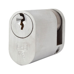 Eurospec 5 Pin 45mm Oval Single Cylinder - 35 + 10mm - Satin Chrome - Keyed Alike