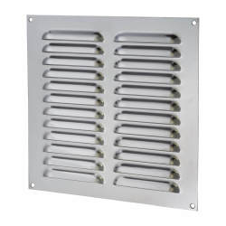 Altro Hooded Louvre Vent - 229 x 229mm - 9975mm² Free Air Flow - Polished Stainless Steel