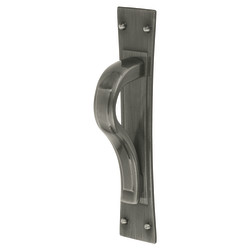 Altro Titan Georgian Latch Cabinet Pull Handle on Backplate - 64mm Centres - Pewter