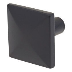 Hampstead Pyramid Style Square Cabinet Knob - 29 x 29mm - Matt Black
