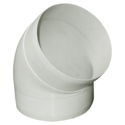 Manrose Plastic 45° Elbow Pipe Connector - 4"/100mm - White