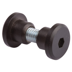Hex Headed Bolt Through Fixing - 12-13mm Panels - Black Textured - Pack of 10